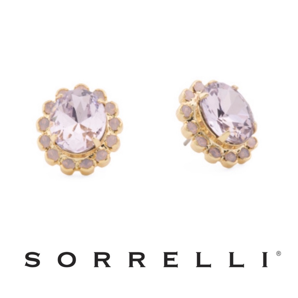 Sorrelli Halo Crystal Stud Earrings AURORA BOREALIS sparkly!  NWT - Picture 5 of 5